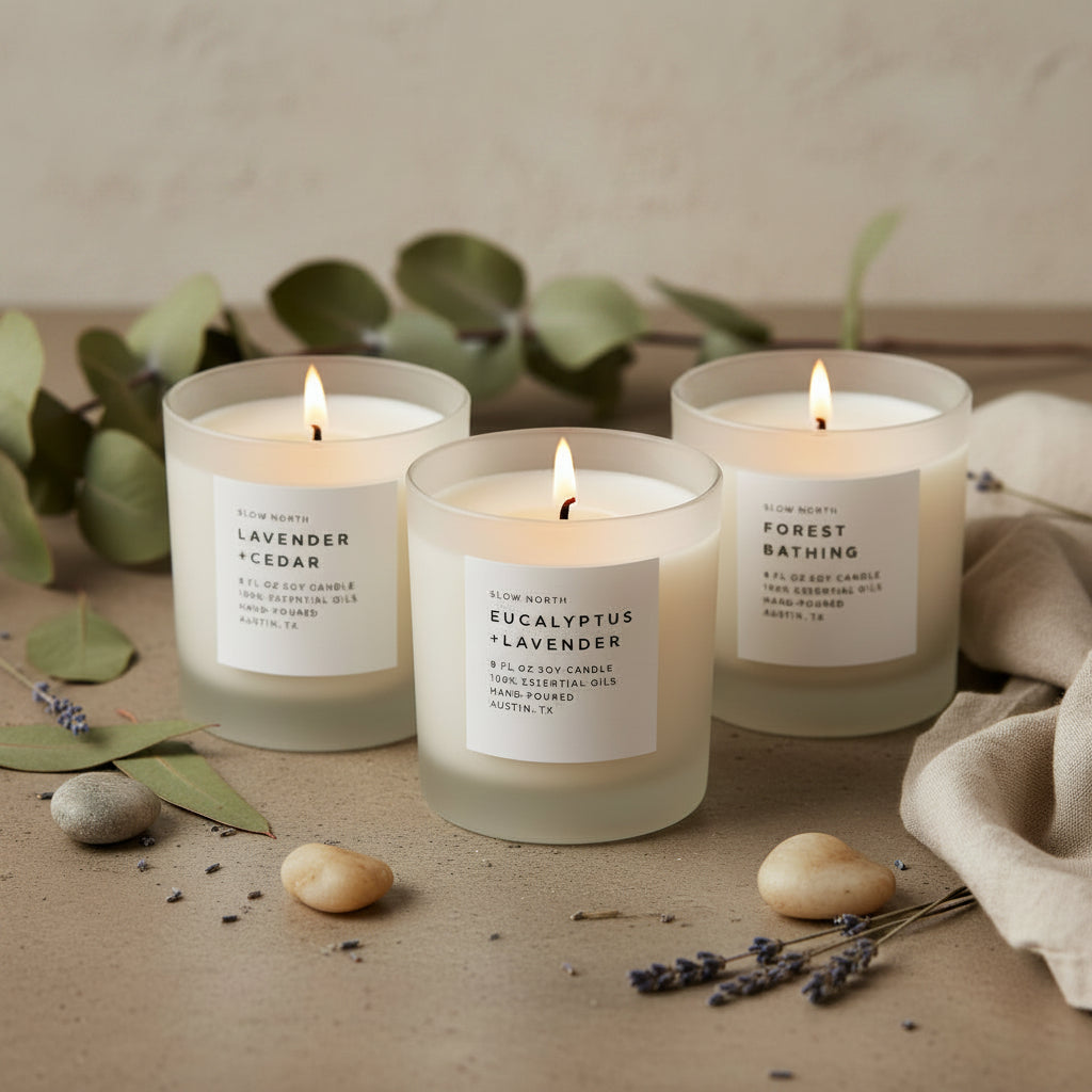 Calming Candles for Relaxation made with essential oils