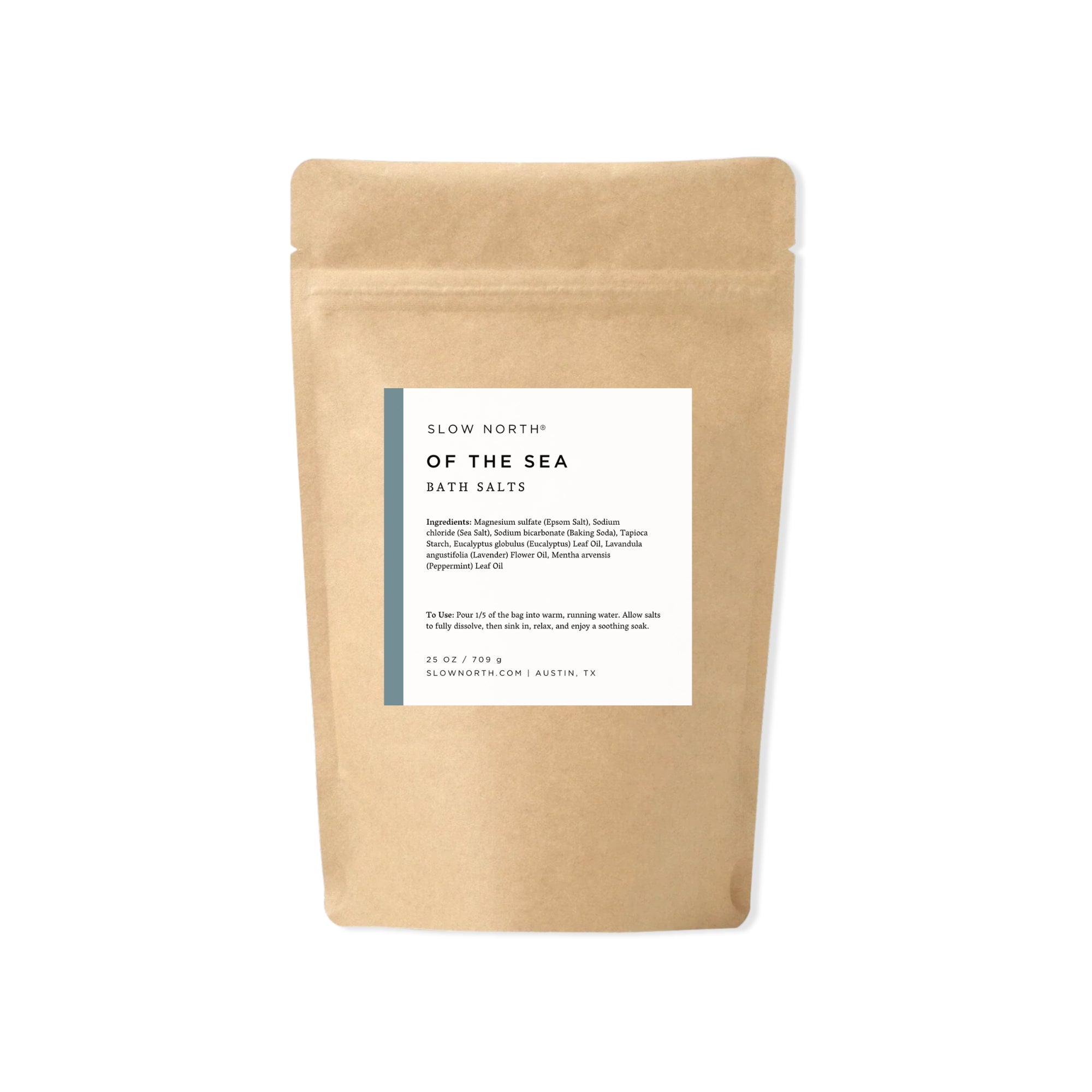 Natural Bath Salts Soak - Lavender, Eucalyptus, and Peppermint Essential Oils