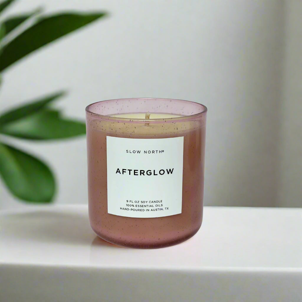 Spa Candle with plant