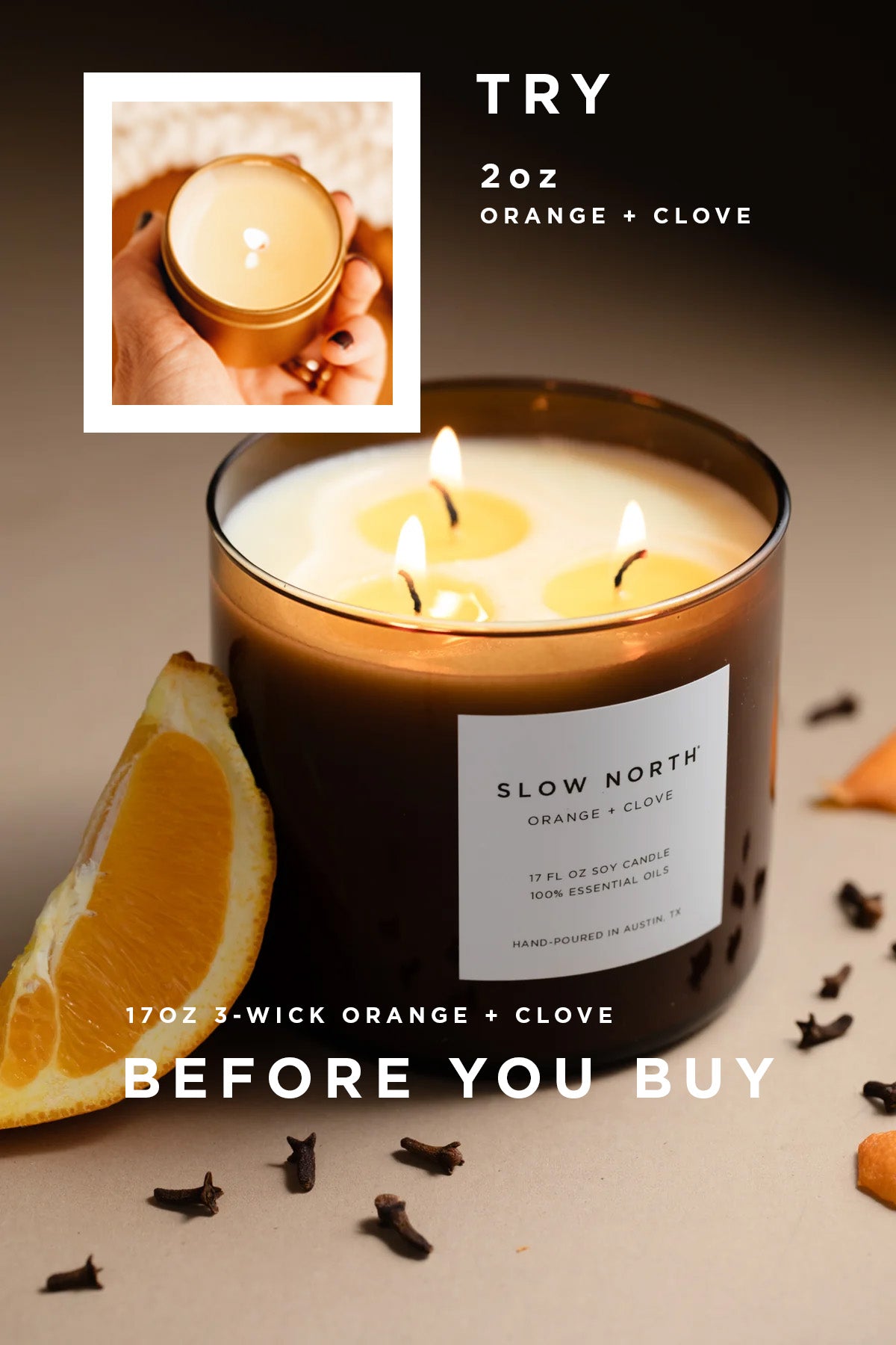 17oz Orange + Clove - Try Before You Buy