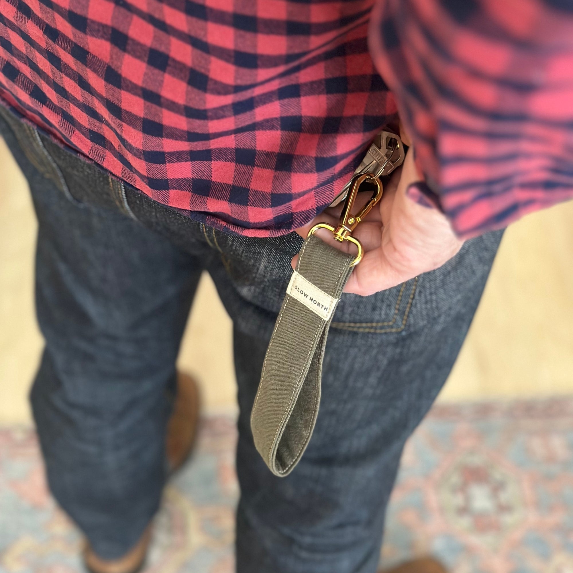 Wristlet Keychain - Olive