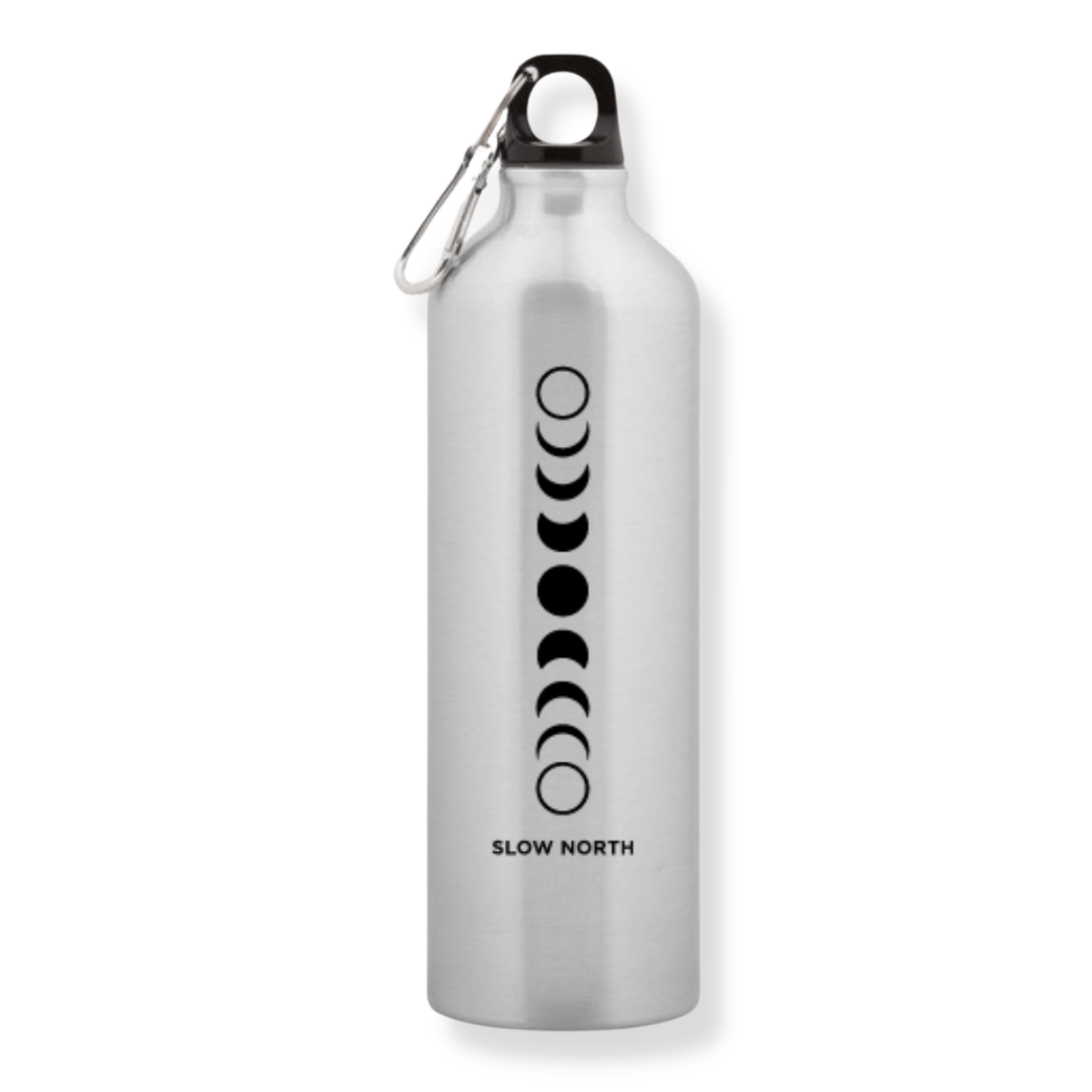 White Stainless Steel Water Bottle, Mindfulness First Logo