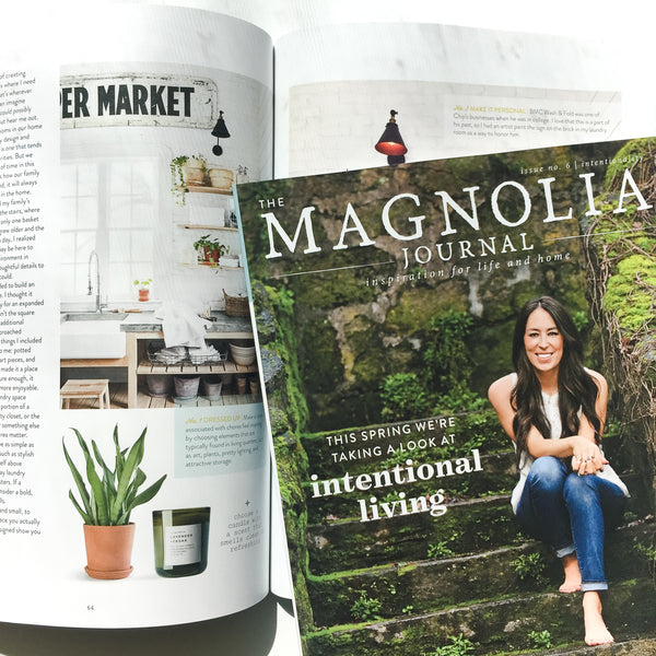 Slow North candles featured in The Magnolia Journal