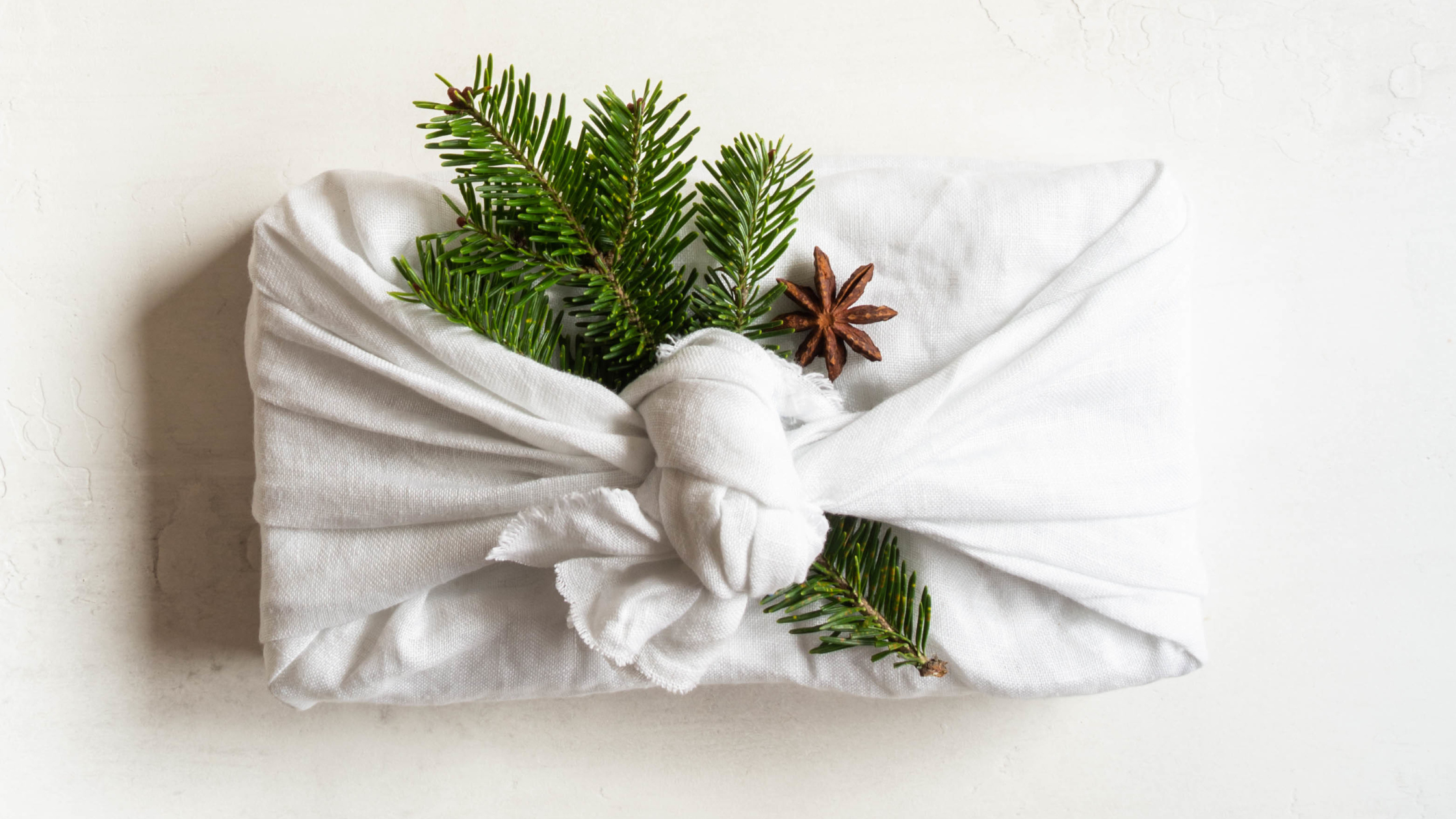 eco-friendly kraft wrapping paper for a sustainable gift wrapping christmas holiday gift