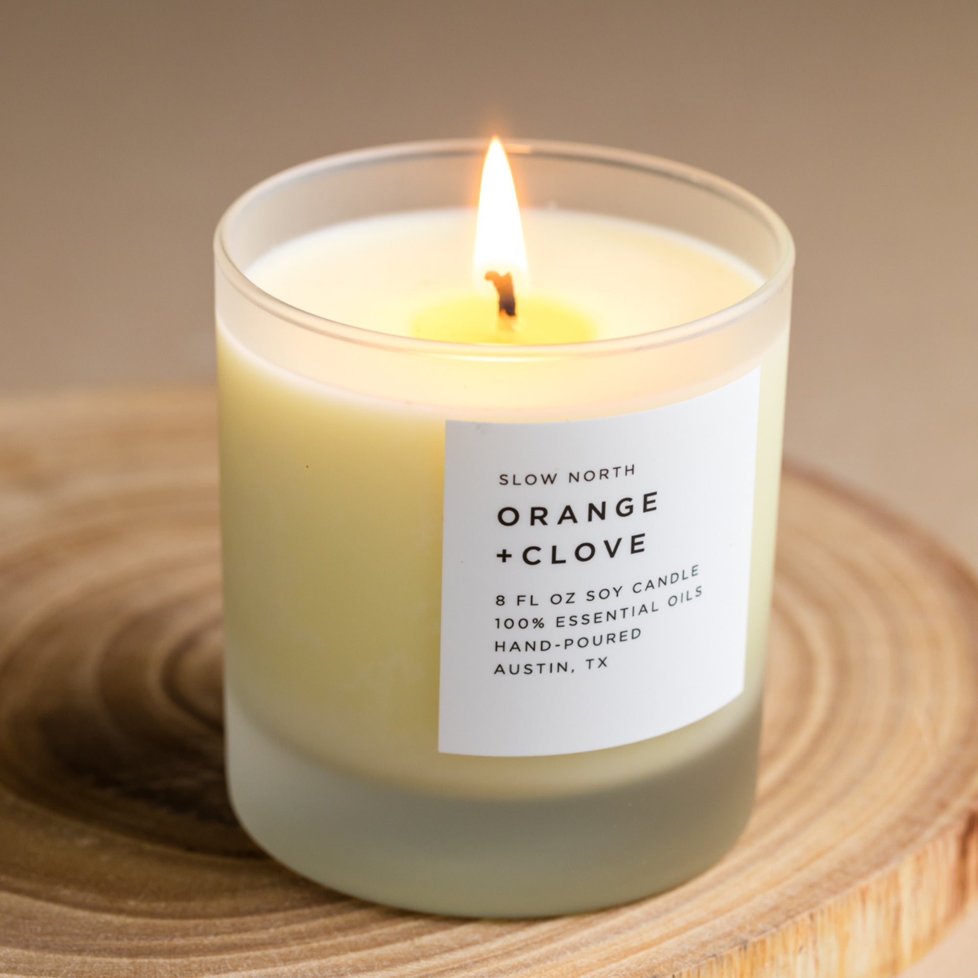 Cozy orange and clove candle