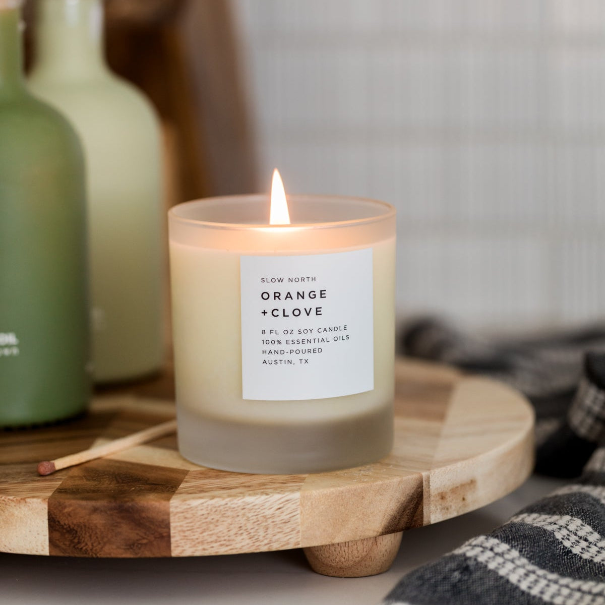 Orange + Clove Plant-Based Soy Candle by Slow North