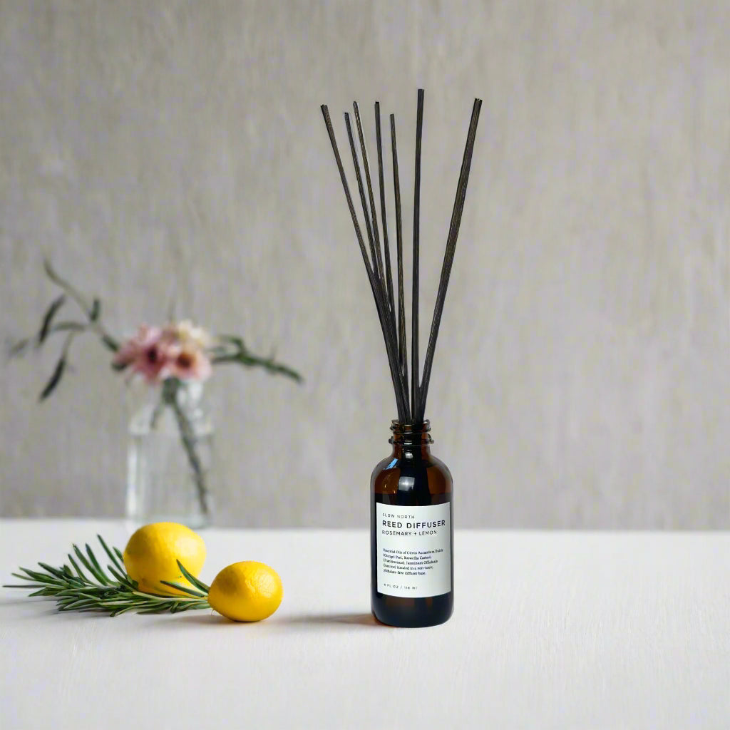 Rosemary + Lemon Reed Diffuser – Natural Essential Oil Home Fragrance ...