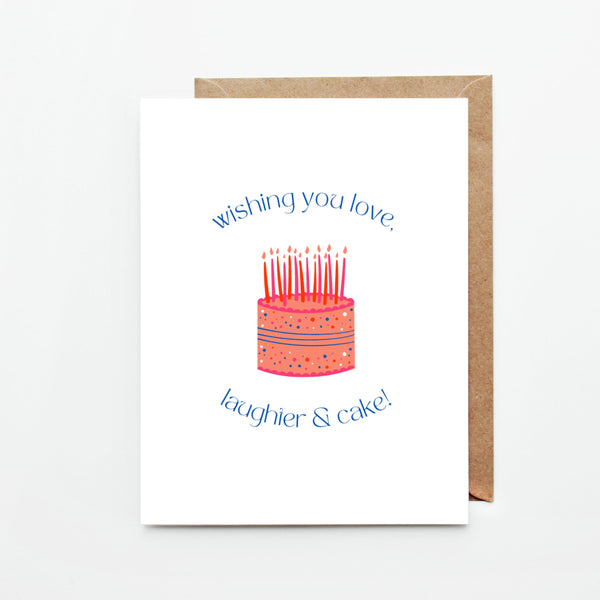 Wishing You Love, Laughter & Cake Card