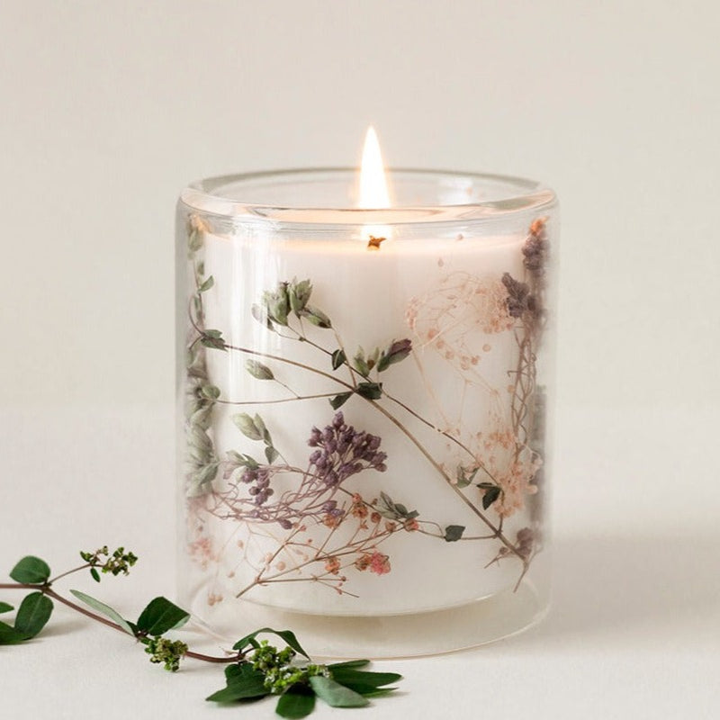 Wholesale candle with dried flowers For Subtle Scents And Fragrances 