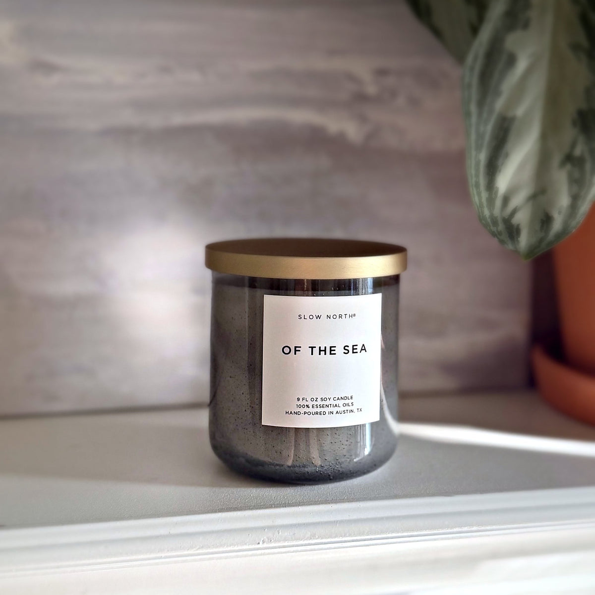 candle with gold lid