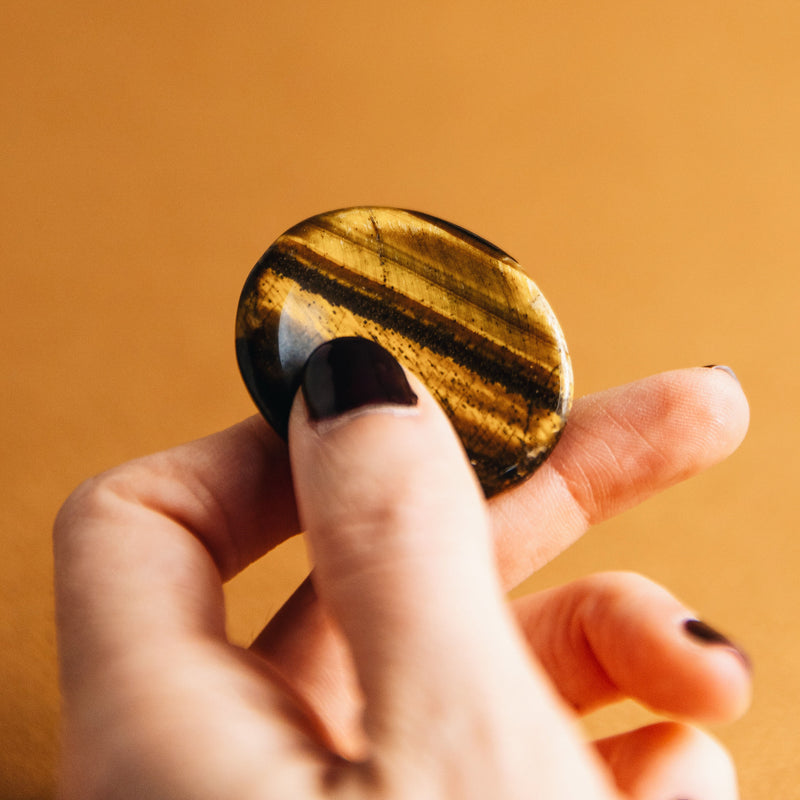 Tiger's Eye Crystal Worry Stone