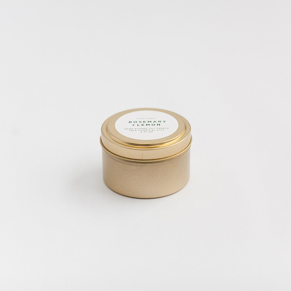 Rosemary + Lemon Mini Soy Candle