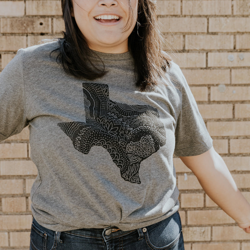 Texas Layers Dark Grey Graphic Tee