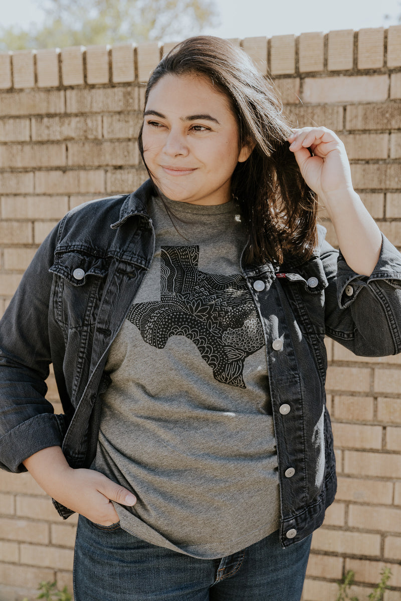 Texas Layers Dark Grey Graphic Tee