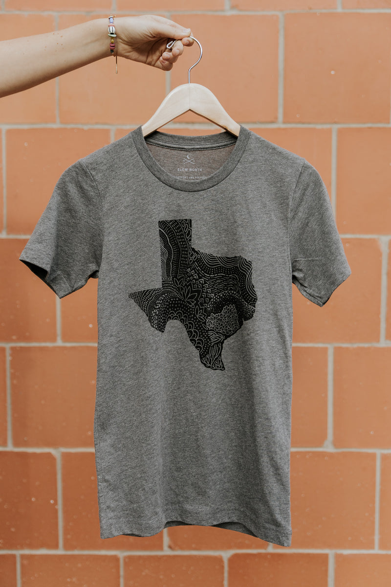 Texas Layers Dark Grey Graphic Tee