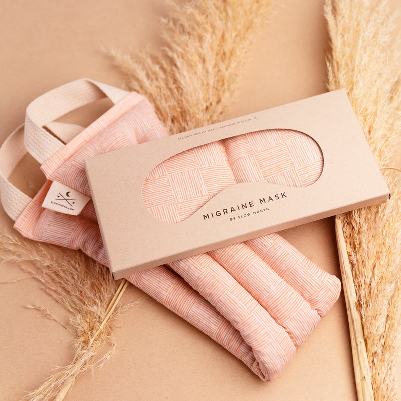 Eye Mask + Neck Wrap Bundle - Pink Pampas